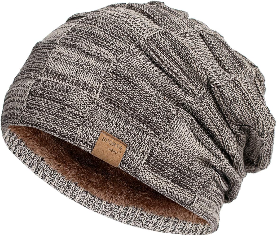 251030090503357_1 Vgogfly Slouchy Beanie for Men Winter Hats for Guys Cool Beanies Mens Lined Knit Warm Thick Skully Stocking Binie Hat - Image 1